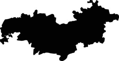 Patan India silhouette map vector