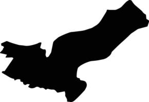Pathankot India silhouette map vector