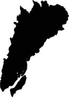 Pathein Myanmar silhouette map vector
