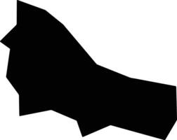 Pau dos Ferros Brazil silhouette map vector