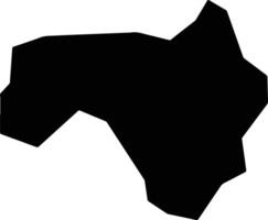 Paulo Frontin Brazil silhouette map vector
