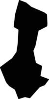 Pavee Saint Lucia silhouette map vector