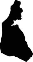 Peam Chor Cambodia silhouette map vector