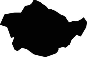 Peddapalli India silhouette map vector
