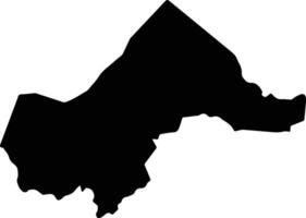 Pelouze Saint Lucia silhouette map vector