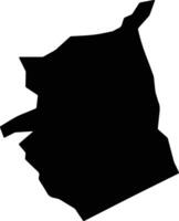 Pemathang Bhutan silhouette map vector