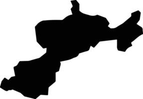 Pendik Turkey silhouette map vector