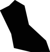 Pengzhoushi China silhouette map vector