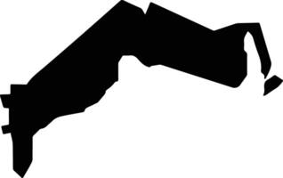Perth Australia silhouette map vector