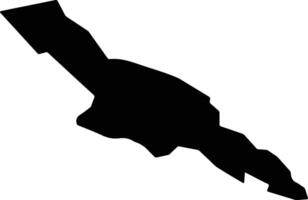 Peshku Uzbekistan silhouette map vector