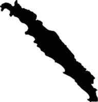 Pesisir Barat Indonesia silhouette map vector