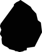 Petit Piton Saint Lucia silhouette map vector
