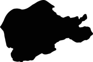 Pha Oudom Laos silhouette map vector