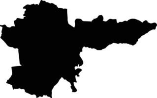 Phatthana Nikhom Thailand silhouette map vector