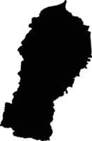 Phaya Mengrai Thailand silhouette map vector