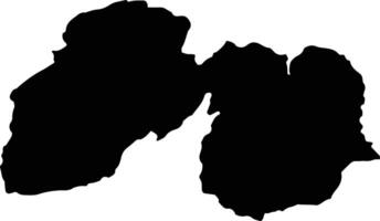 Phek India silhouette map vector