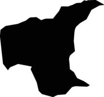 Phongme Bhutan silhouette map vector
