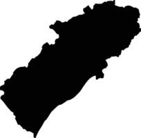 Phookood Laos silhouette map vector