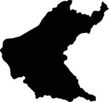 Phoukhoune Laos silhouette map vector