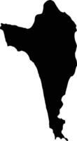 Phu Quoc Vietnam silhouette map vector