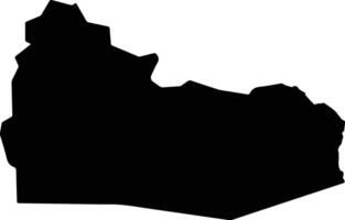 Pibor South Sudan silhouette map vector