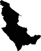 Pidie Indonesia silhouette map vector