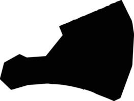 Pikine Senegal silhouette map vector