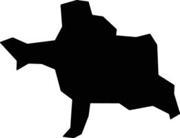 Piraju Brazil silhouette map vector