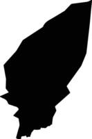 Pishanxian China silhouette map vector