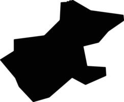 Pishin Pakistan silhouette map vector