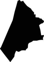 Plowden Jamaica silhouette map vector