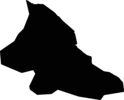 Pochalla South Sudan silhouette map vector