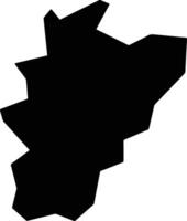 Pocheon si South Korea silhouette map vector