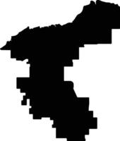 Port Hedland Australia silhouette map vector