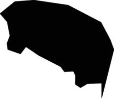Port of Spain Trinidad and Tobago silhouette map vector
