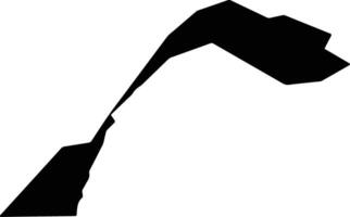Port Loyola Belize silhouette map vector