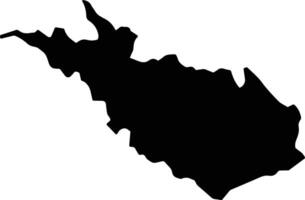 Port Morant Jamaica silhouette map vector