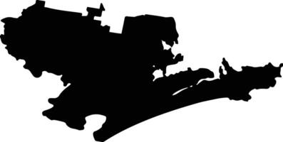 Port Stephens Australia silhouette map vector
