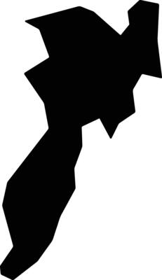 Porto Alegre do Tocantins Brazil silhouette map