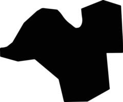 Porto Xavier Brazil silhouette map vector