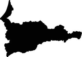 Portoviejo Ecuador silhouette map vector