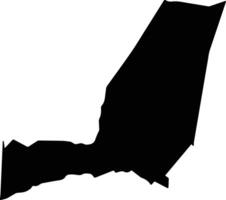 San Pablo Huitzo Mexico silhouette map vector