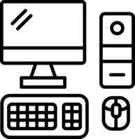 Desktop Work Computer vector