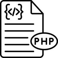 PHP Backend Script File vector