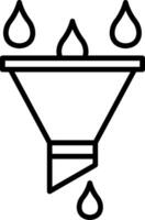 Water Filtering Funnel Icon vector