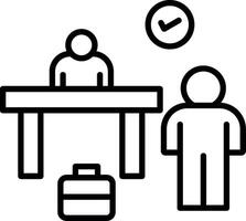 Airline Check in Counter vector