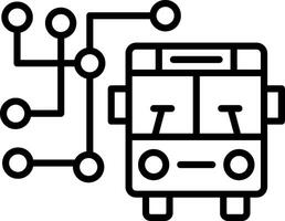Detailed Bus Route Map vector