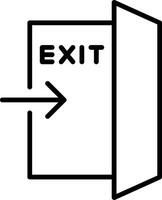 Illuminated Exit Direction Sign vector