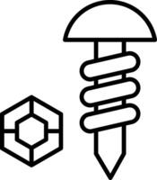 Hexagonal Metal Nut vector