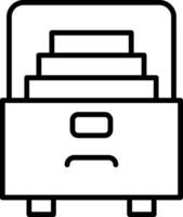 Metal Filing Cabinet vector